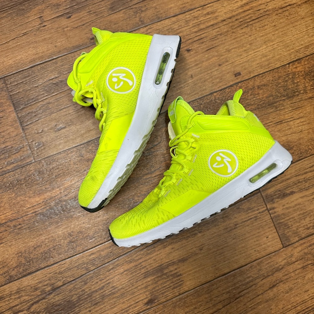 Zumba Fitness Neon Yellow High-Top Sneakers